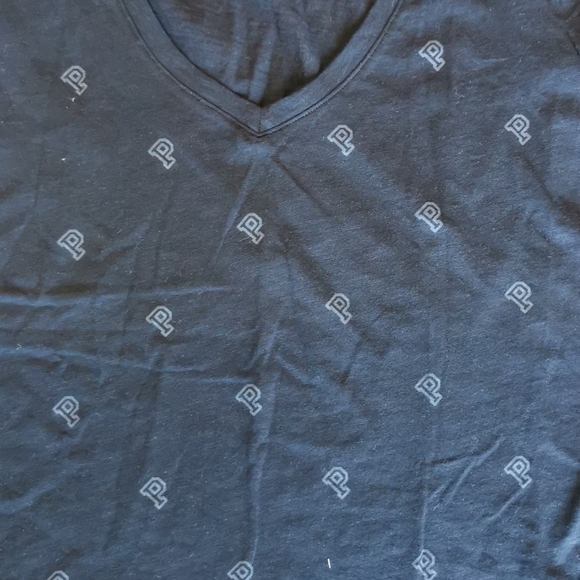 VICTORIA'S secret pink logo'd black v-Neck New Medium - Picture 4 of 5